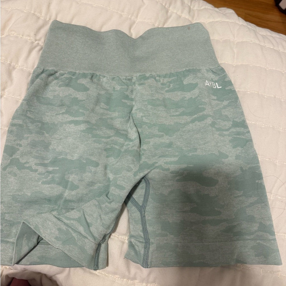 AYBL Mint Camo Biker Shorts